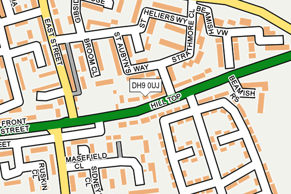 DH9 0UJ map - OS OpenMap – Local (Ordnance Survey)