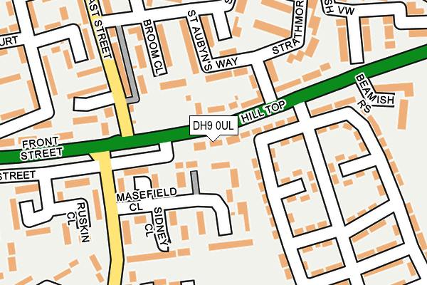 DH9 0UL map - OS OpenMap – Local (Ordnance Survey)