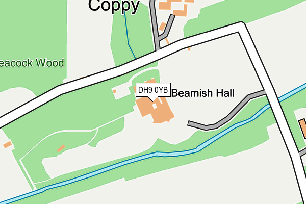 DH9 0YB map - OS OpenMap – Local (Ordnance Survey)