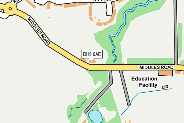 DH9 6AE map - OS OpenMap – Local (Ordnance Survey)