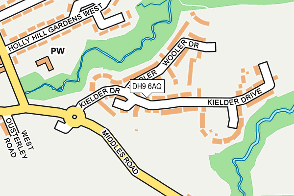 DH9 6AQ map - OS OpenMap – Local (Ordnance Survey)