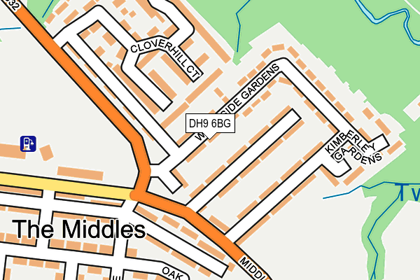 DH9 6BG map - OS OpenMap – Local (Ordnance Survey)