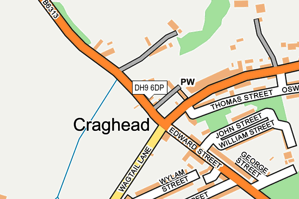 DH9 6DP map - OS OpenMap – Local (Ordnance Survey)