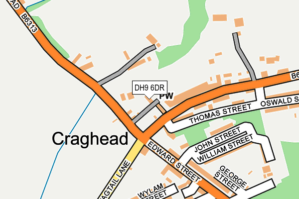 DH9 6DR map - OS OpenMap – Local (Ordnance Survey)