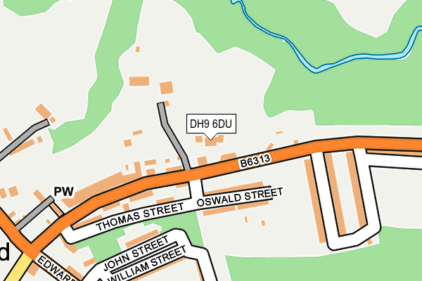 DH9 6DU map - OS OpenMap – Local (Ordnance Survey)