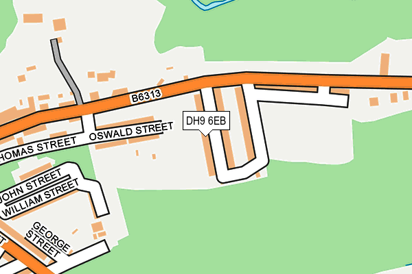 DH9 6EB map - OS OpenMap – Local (Ordnance Survey)