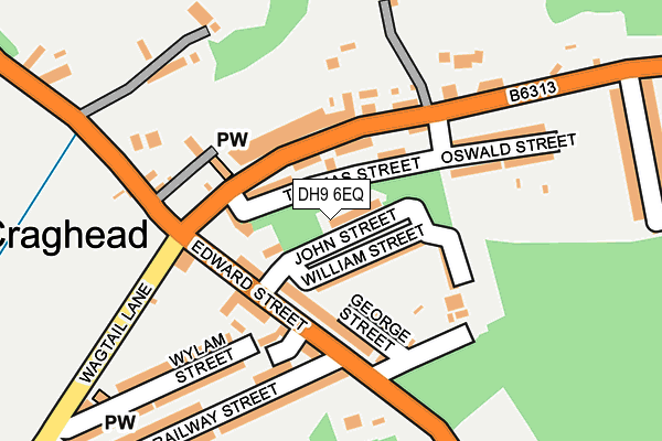 DH9 6EQ map - OS OpenMap – Local (Ordnance Survey)