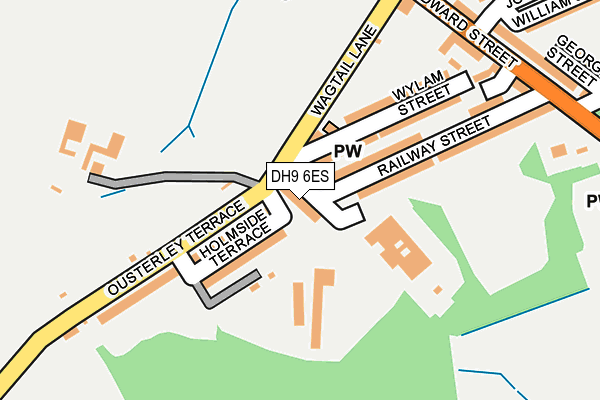 DH9 6ES map - OS OpenMap – Local (Ordnance Survey)