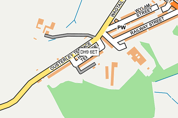 DH9 6ET map - OS OpenMap – Local (Ordnance Survey)