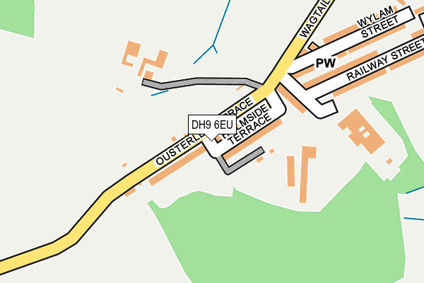 DH9 6EU map - OS OpenMap – Local (Ordnance Survey)