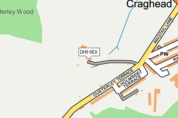 DH9 6EX map - OS OpenMap – Local (Ordnance Survey)