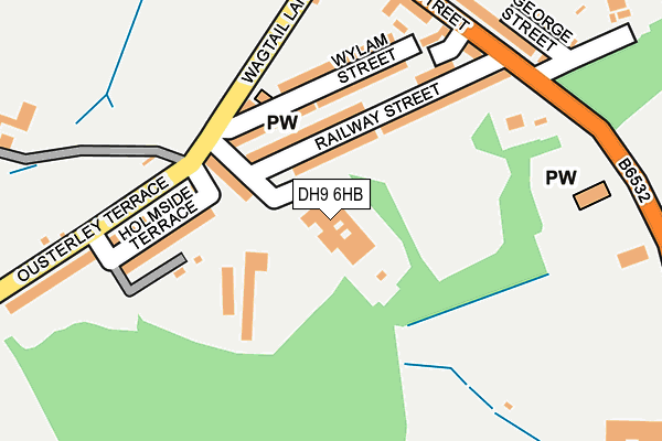 DH9 6HB map - OS OpenMap – Local (Ordnance Survey)