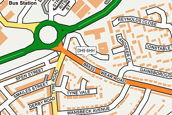 DH9 6HH map - OS OpenMap – Local (Ordnance Survey)