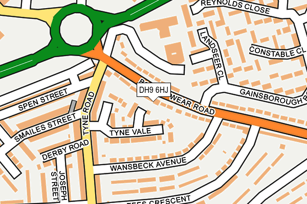 DH9 6HJ map - OS OpenMap – Local (Ordnance Survey)