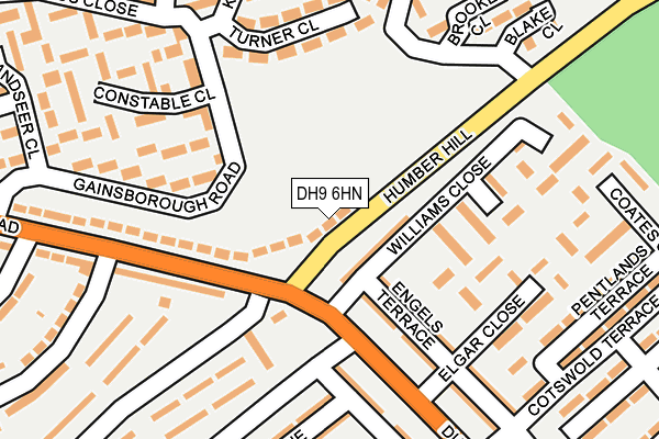 DH9 6HN map - OS OpenMap – Local (Ordnance Survey)