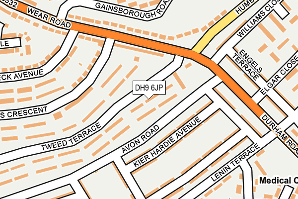 DH9 6JP map - OS OpenMap – Local (Ordnance Survey)