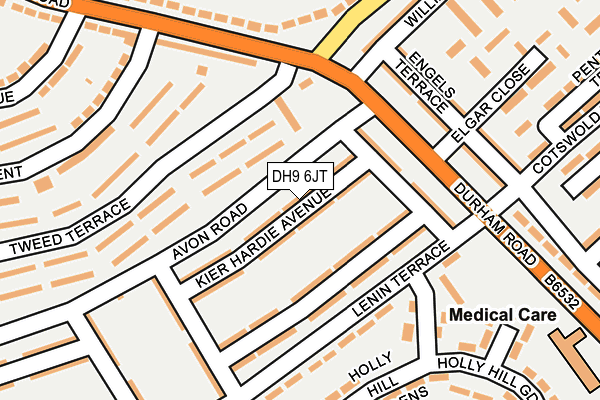 DH9 6JT map - OS OpenMap – Local (Ordnance Survey)