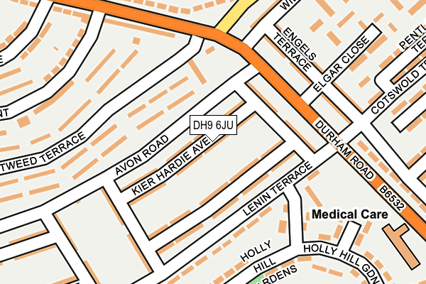 DH9 6JU map - OS OpenMap – Local (Ordnance Survey)