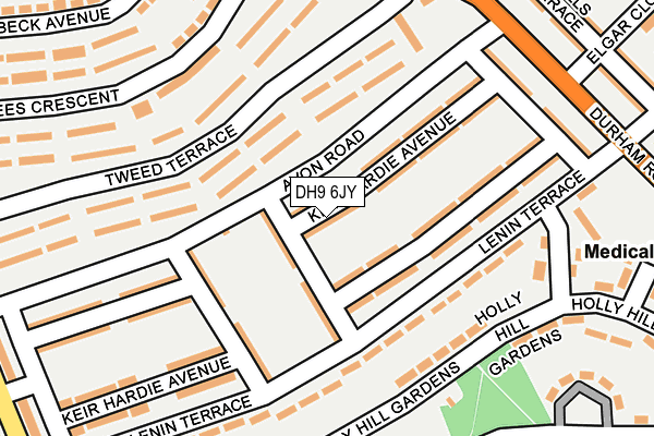 DH9 6JY map - OS OpenMap – Local (Ordnance Survey)