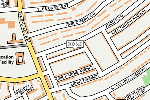 DH9 6LD map - OS OpenMap – Local (Ordnance Survey)