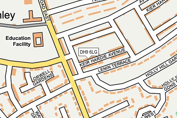 DH9 6LG map - OS OpenMap – Local (Ordnance Survey)