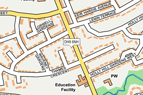 DH9 6NH map - OS OpenMap – Local (Ordnance Survey)