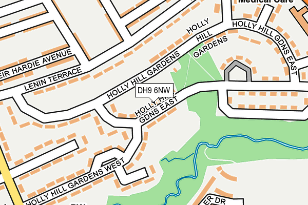 DH9 6NW map - OS OpenMap – Local (Ordnance Survey)