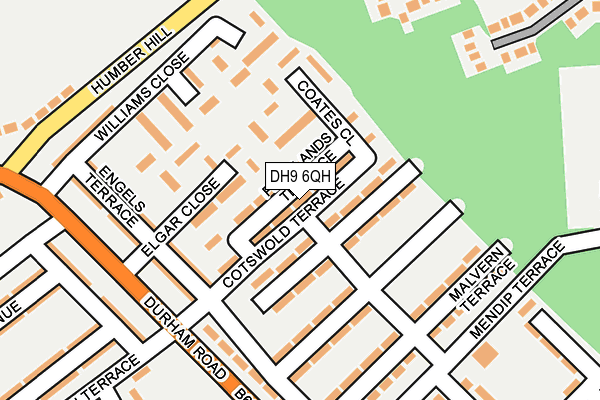 DH9 6QH map - OS OpenMap – Local (Ordnance Survey)