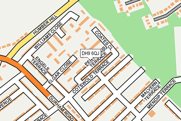 DH9 6QJ map - OS OpenMap – Local (Ordnance Survey)