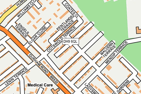 DH9 6QL map - OS OpenMap – Local (Ordnance Survey)