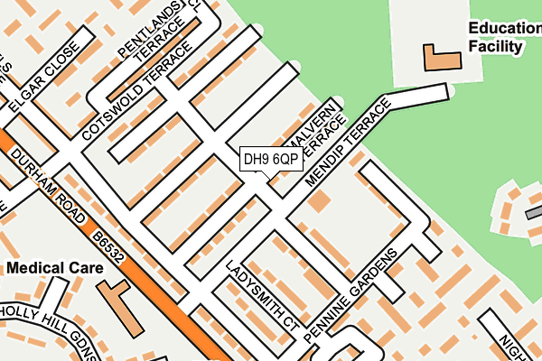 DH9 6QP map - OS OpenMap – Local (Ordnance Survey)