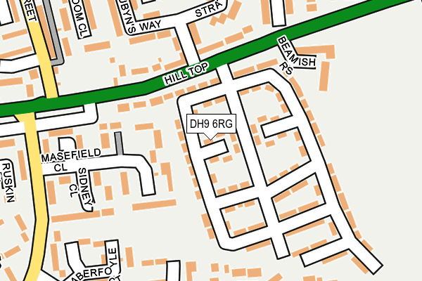 DH9 6RG map - OS OpenMap – Local (Ordnance Survey)