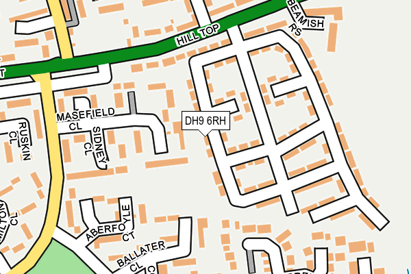 DH9 6RH map - OS OpenMap – Local (Ordnance Survey)