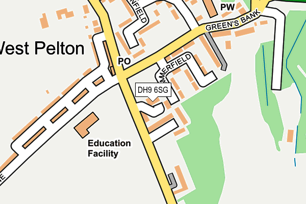 DH9 6SG map - OS OpenMap – Local (Ordnance Survey)