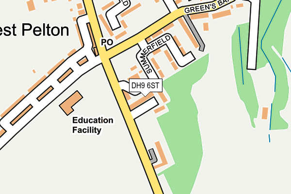 DH9 6ST map - OS OpenMap – Local (Ordnance Survey)