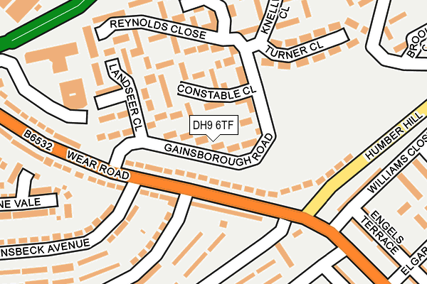 DH9 6TF map - OS OpenMap – Local (Ordnance Survey)