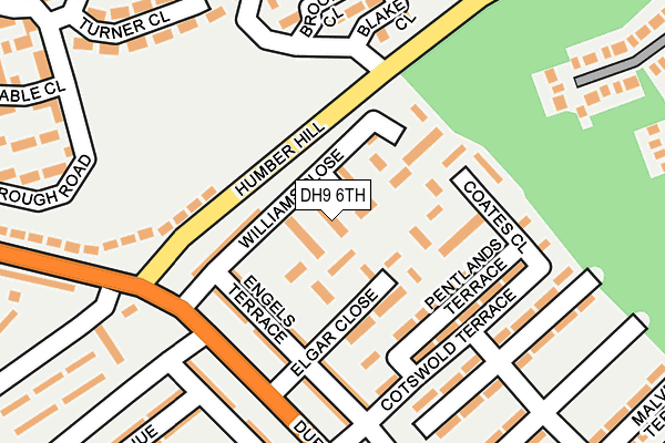DH9 6TH map - OS OpenMap – Local (Ordnance Survey)