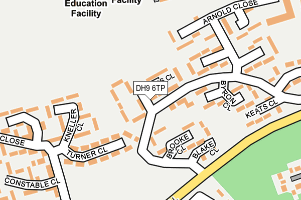 DH9 6TP map - OS OpenMap – Local (Ordnance Survey)