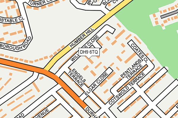 DH9 6TQ map - OS OpenMap – Local (Ordnance Survey)