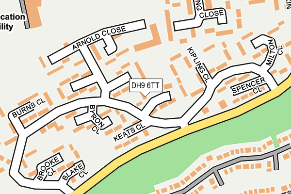 DH9 6TT map - OS OpenMap – Local (Ordnance Survey)