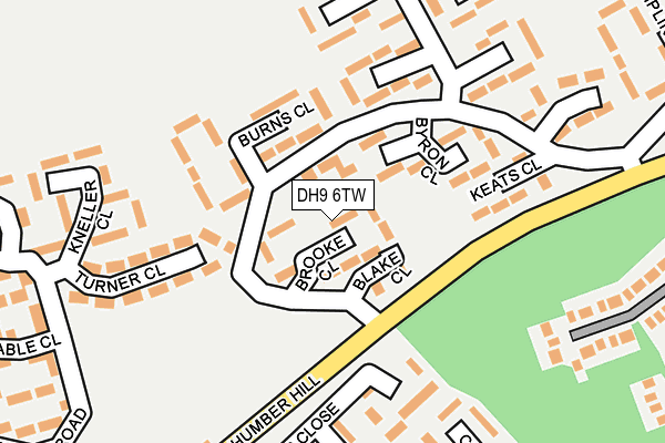 DH9 6TW map - OS OpenMap – Local (Ordnance Survey)