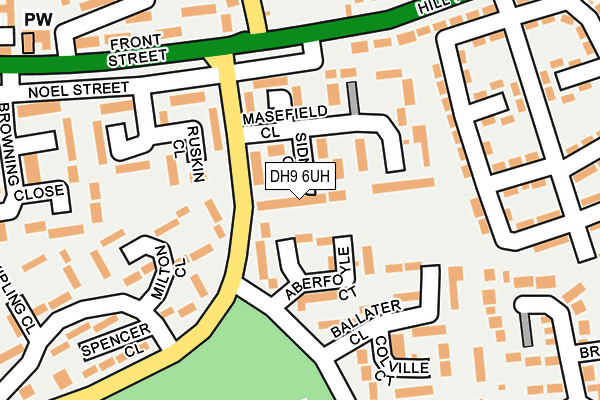 DH9 6UH map - OS OpenMap – Local (Ordnance Survey)