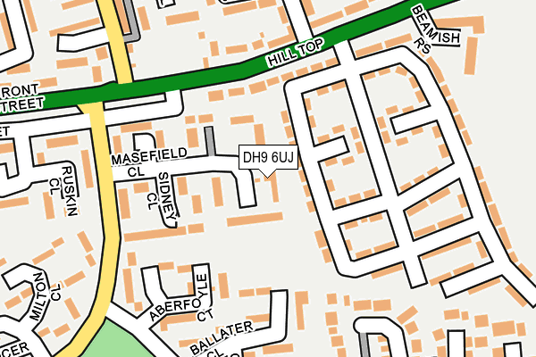 DH9 6UJ map - OS OpenMap – Local (Ordnance Survey)
