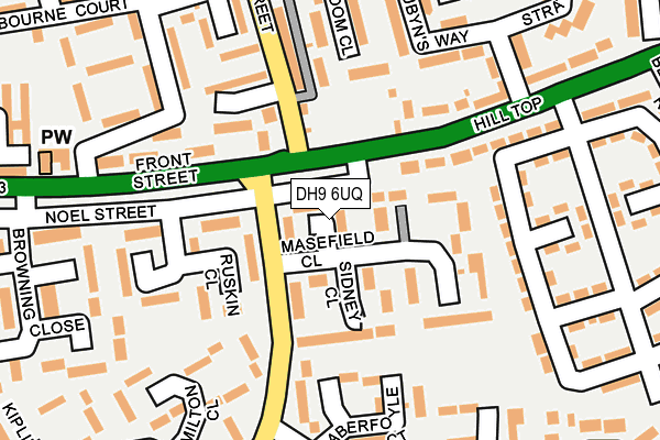 DH9 6UQ map - OS OpenMap – Local (Ordnance Survey)