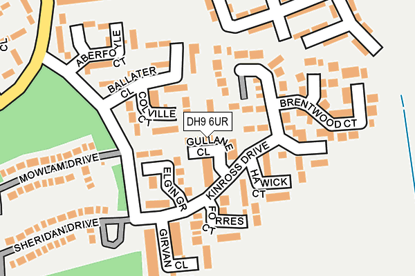 DH9 6UR map - OS OpenMap – Local (Ordnance Survey)