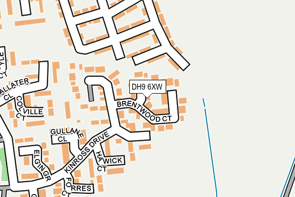 DH9 6XW map - OS OpenMap – Local (Ordnance Survey)