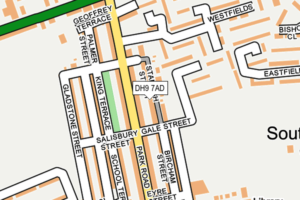 DH9 7AD map - OS OpenMap – Local (Ordnance Survey)