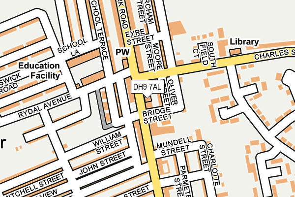 DH9 7AL map - OS OpenMap – Local (Ordnance Survey)