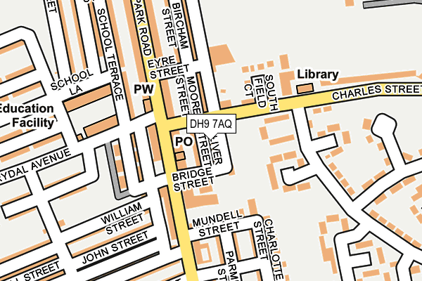 DH9 7AQ map - OS OpenMap – Local (Ordnance Survey)