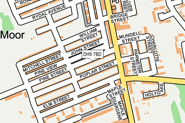 DH9 7BD map - OS OpenMap – Local (Ordnance Survey)